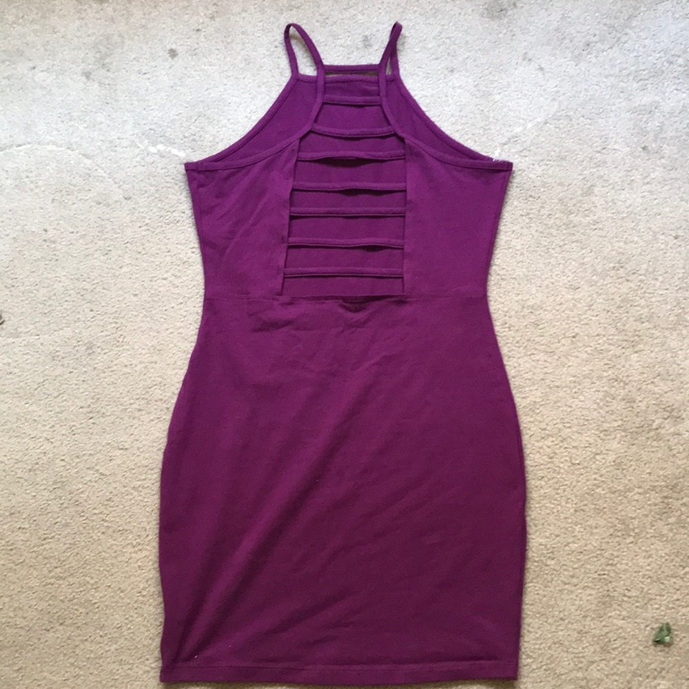 Charlotte Russe eggplant color fitted dress - Picture 2 of 3
